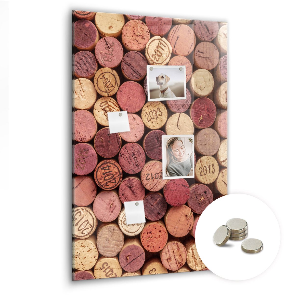 Coloray Glazen Magneetbord - Magnetisch Bord Ruimtestelsel - 60x90 cm - Rood Magneetbord - Magnetic Board - Kinderkamer Decoratie