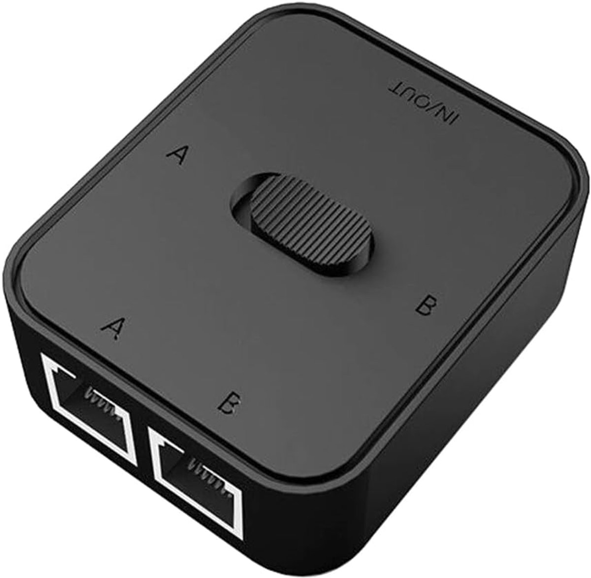 SnelShoppen - 2 Poorts Desktop Gigabit Netwerk Switch 100m - 2 in 1 Uit of 1 in 2 Uit - Netwerk Hub Splitter Box Zwart voor Thuis en Kantoor