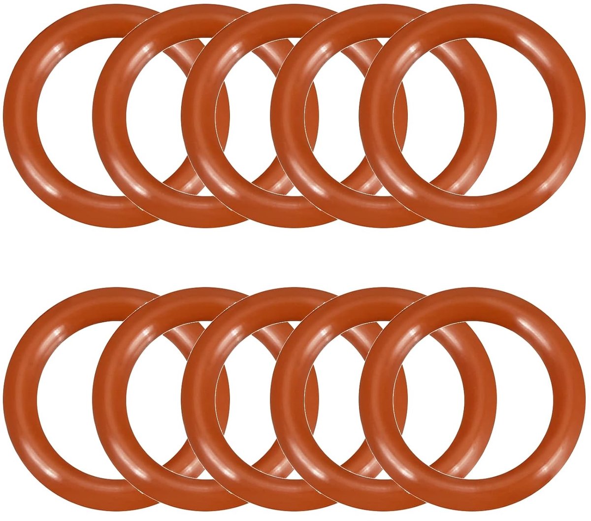 SnelShoppen - 50 Silicone O-Ringen Seals 13 x 9 x 2 mm voor Waterkraan Slang Rood, Hoge Temperatuur Weerstand, Voor Tuin, Keuken en Camping