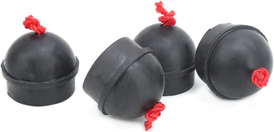 SnelShoppen - Pool Cue Chalk Holder 4pcs - Billiard Chalk Houder met Koord - Rubber Chalkhouder - Zwart - Perfect voor Biljart en Pooltafels van Snelshoppen — afbeelding 2
