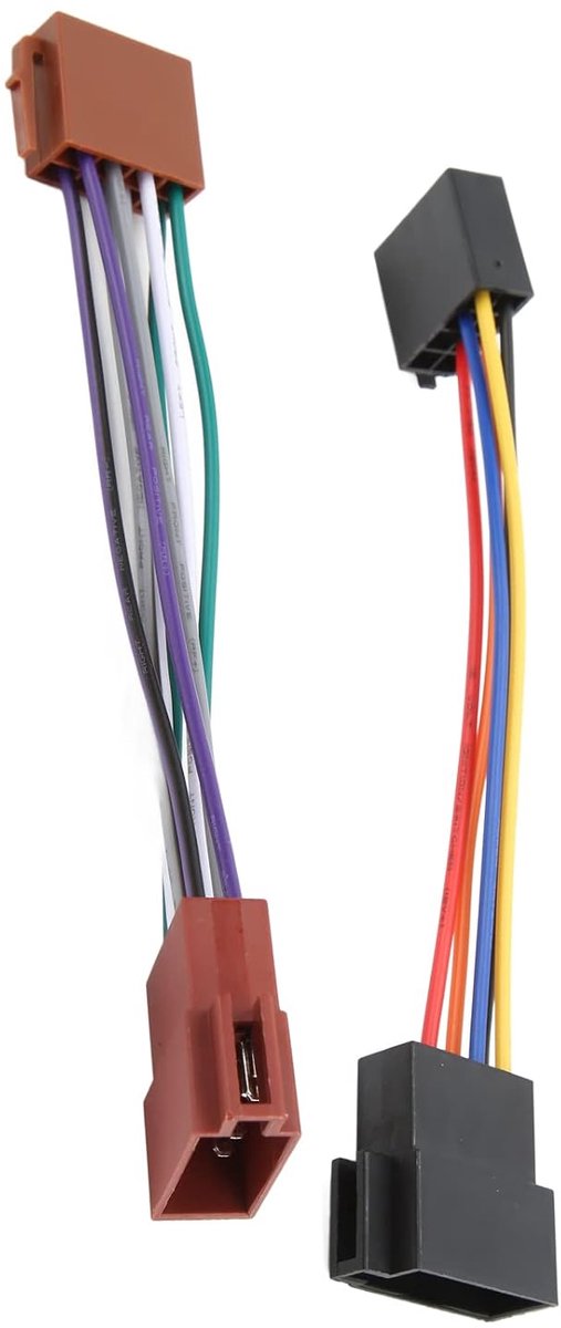 SnelShoppen - Car Radio Kabeladapter ISO Stekker Male Female 16 Pin ISO Ontvanger Kabel voor Cabrio Corrado Euro Van - Eenvoudige Installatie