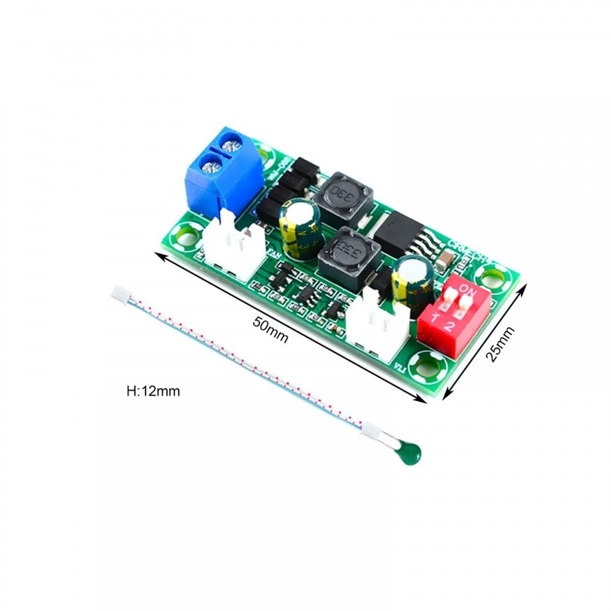 Ventilator Snelheidsregelaar - DC 5V - Automatische Temperatuurregeling - Geluidsreductie en Levensduurverlenging - ShopVlot