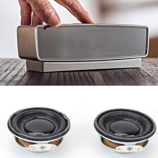 SnelShoppen - Stereo Speakers 2x3W 4 Ohm - Complete Speaker Set voor Mini Versterkers - Robuuste Metaalbehuizing - Ideaal voor Thuis Geluid en Muziekw — afbeelding 2
