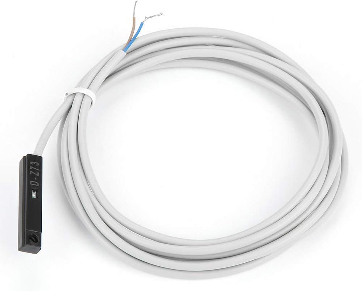 SnelShoppen - Cylinder Magnetische Sensor Reed Schakelaar D-Z73 10W Capaciteit Rood LED Pneumatische Cilinder Schakelaar 5 Tot 240V