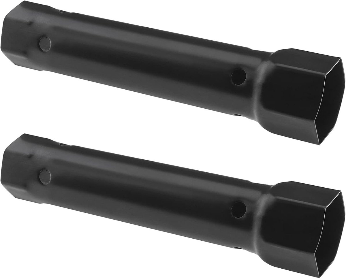 SnelShoppen - 2 Stuks Kraan Steeksleutel Wrench Metaal Waterkraan Gereedschap 34mm & 40mm Diameter 200mm Lengte Zwart voor Installatie en Reparatie va