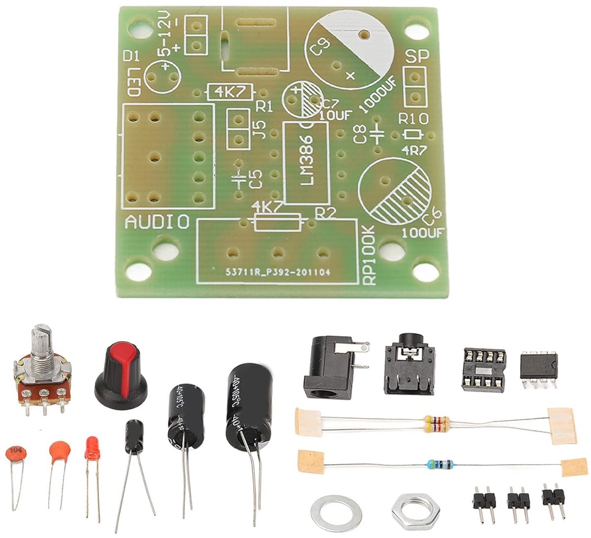 SnelShoppen - 3‑12V LM386 Audio Versterker Kit Low Power Vermogen, Eenvoudige Bedrading, 0.5W-10W Spreker voor DIY Projecten, Compacte Module