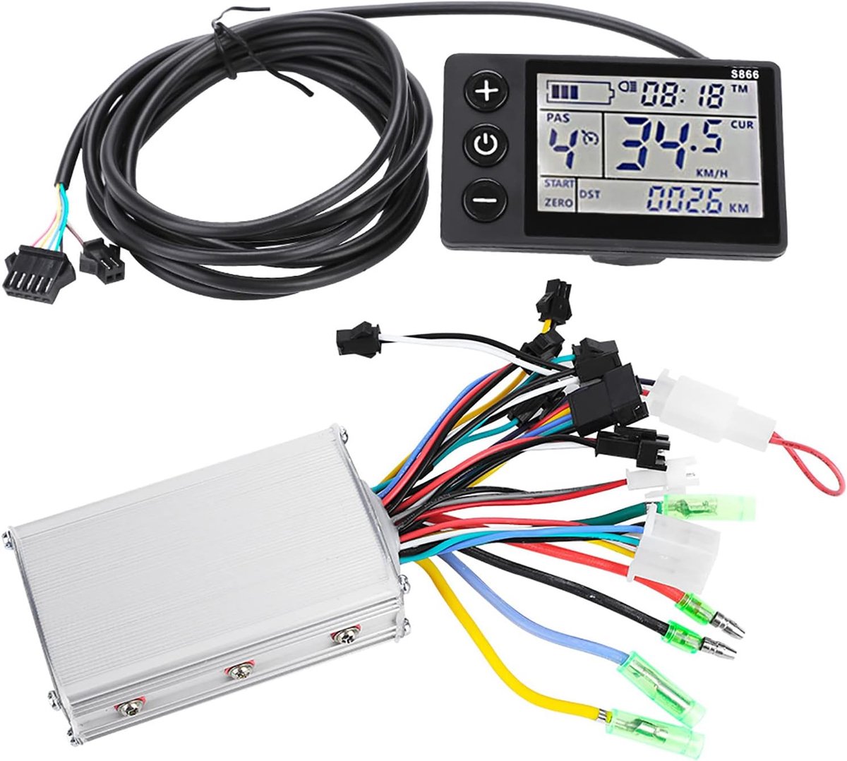 SnelShoppen - Waterdichte Brushless Controller met LCD Scherm voor Snelheid, 24V 48V Instelbare Elektrische Fiets Scooter Brushless Controller Kit voo