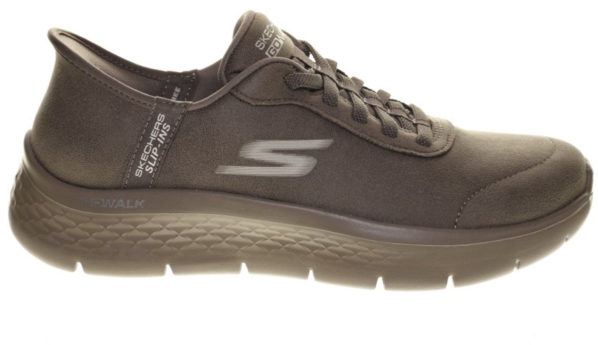 Skechers Instapper Hands-Free Slip-Ins Go Walk Flez Mali 124837/BRN Bruin Machine Washable