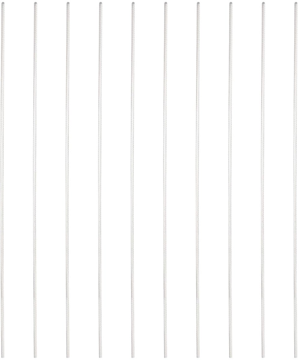 SnelShoppen - 304 RVS ronde stangen 1mm x 300mm - 20 stuks voor modelbouw, ambacht, vliegtuigmodellen, schipmodellen, zilver