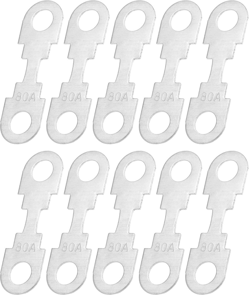 A ABSOPRO 10Pcs 80A 12V High Current Strip Fuses for Car Audio Fuses Holder - ShopVlot