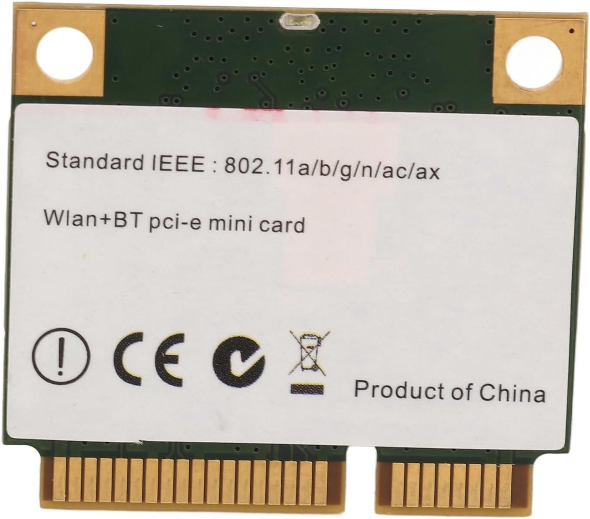 SnelShoppen - Mini PCIe WiFi Adapter AX1800H, Wifi 6 Kaart, Dual-band 2.4GHz 5GHz, Bluetooth 5.2, Voor Windows 10 11 en Linux, Upgrade Voor Laptop en