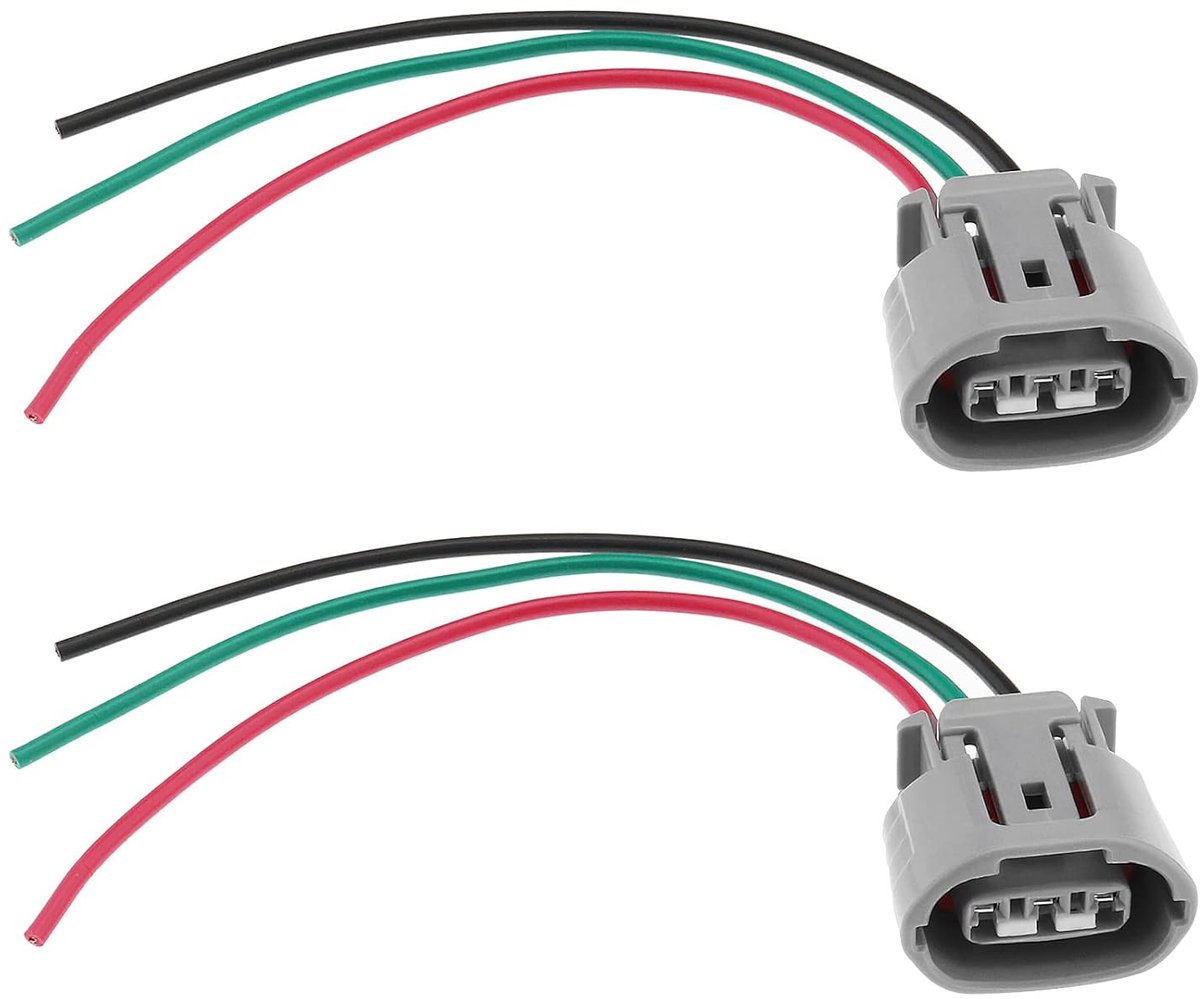 SnelShoppen - 2 x 3-Pin Lichtmachine Connector, Vervanging voor Bedrading, 6189-0443, Compatibel met Toyota en Lexus, Voor Alternator, 15 cm Draad, Pr