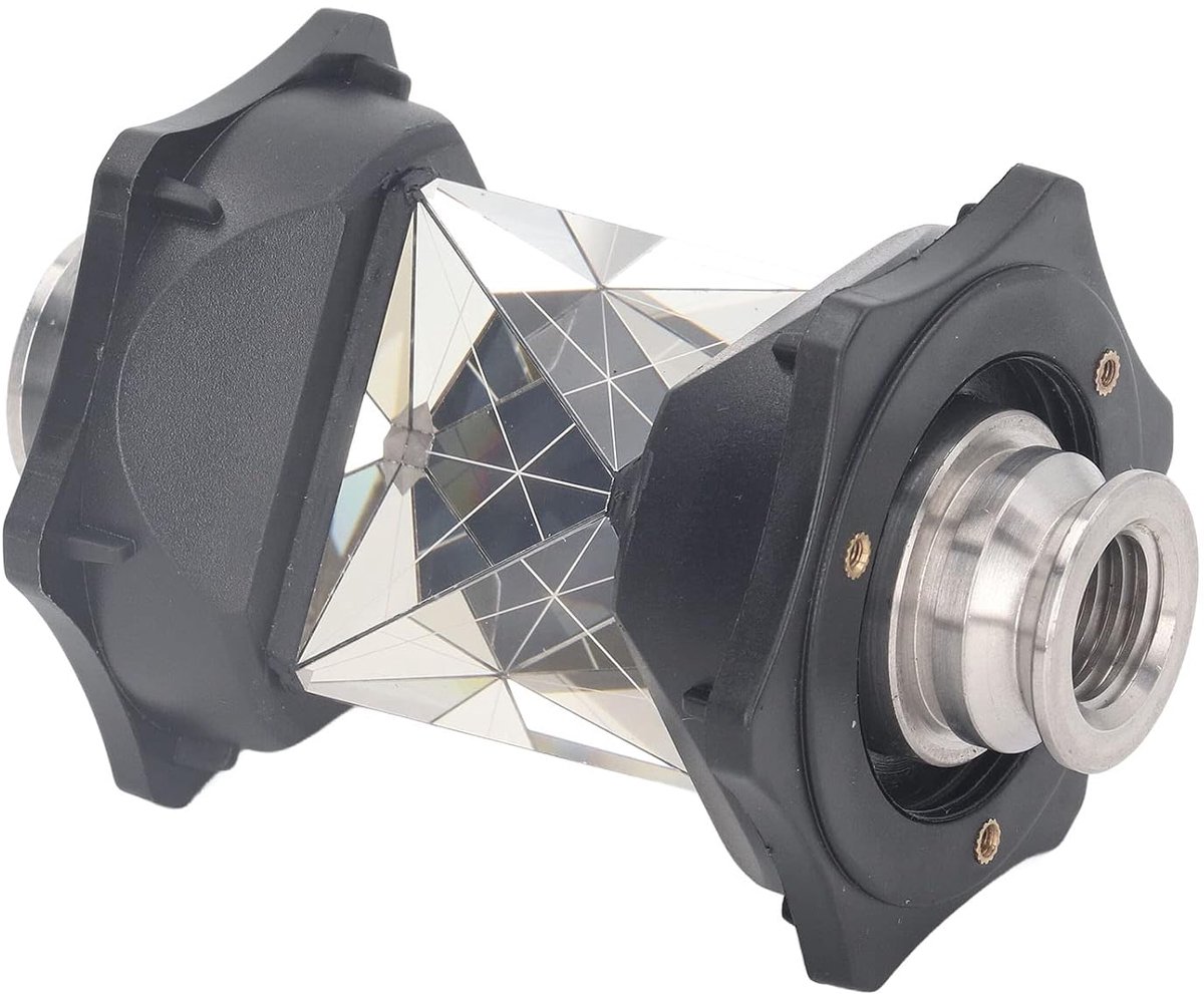SnelShoppen - Total Station Prism 360° Reflecterende Prism, Automatische Tracking, Slijtvast ABS Geval voor Precisie Metingen op Wegen