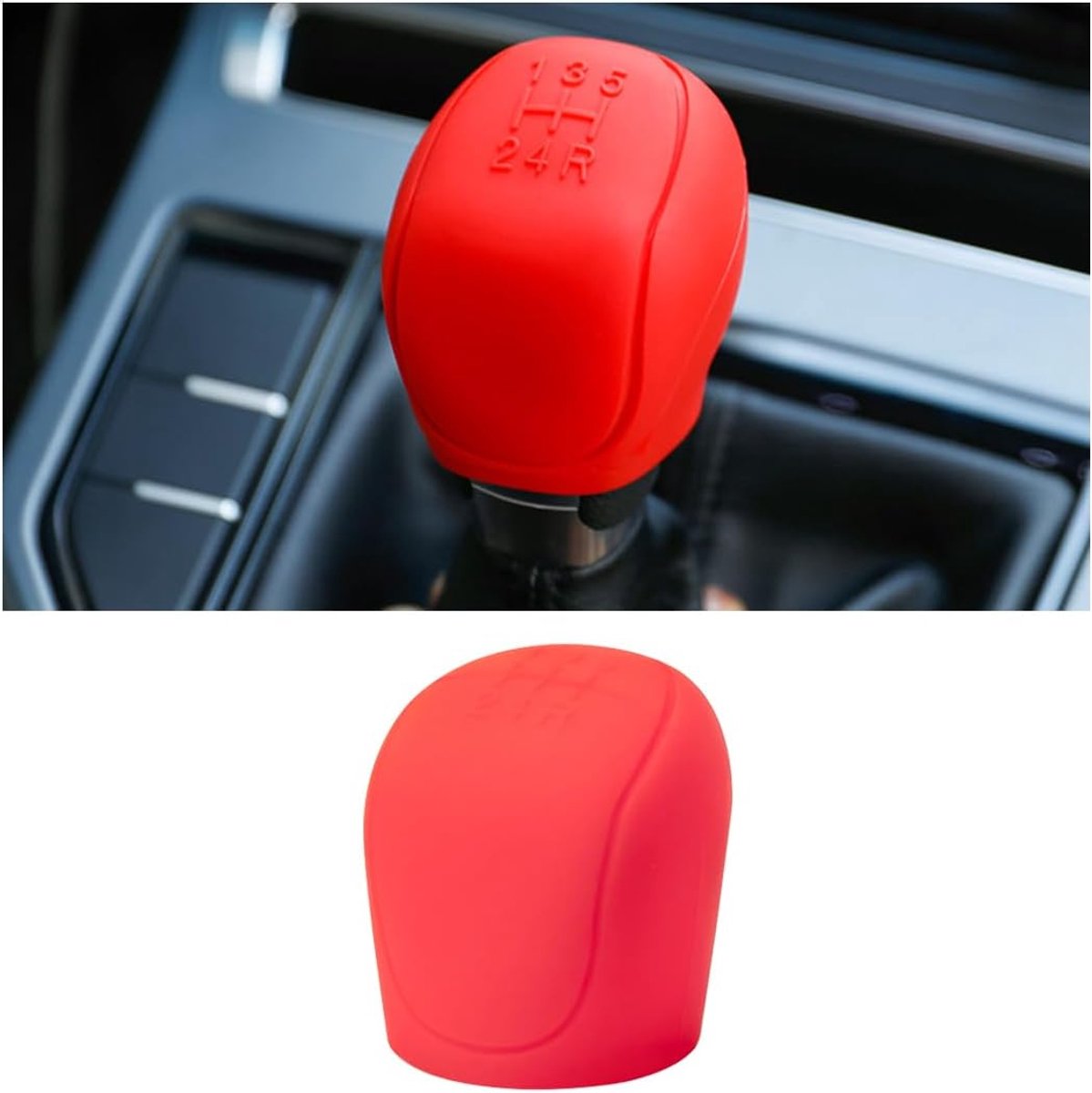 SnelShoppen - JNNJ Autoversnelling Knop Cover, Silicone Versnellingspookbescherming, Antislip Versnellingsknop Handrem Cover, Comfortabele Silicone Au