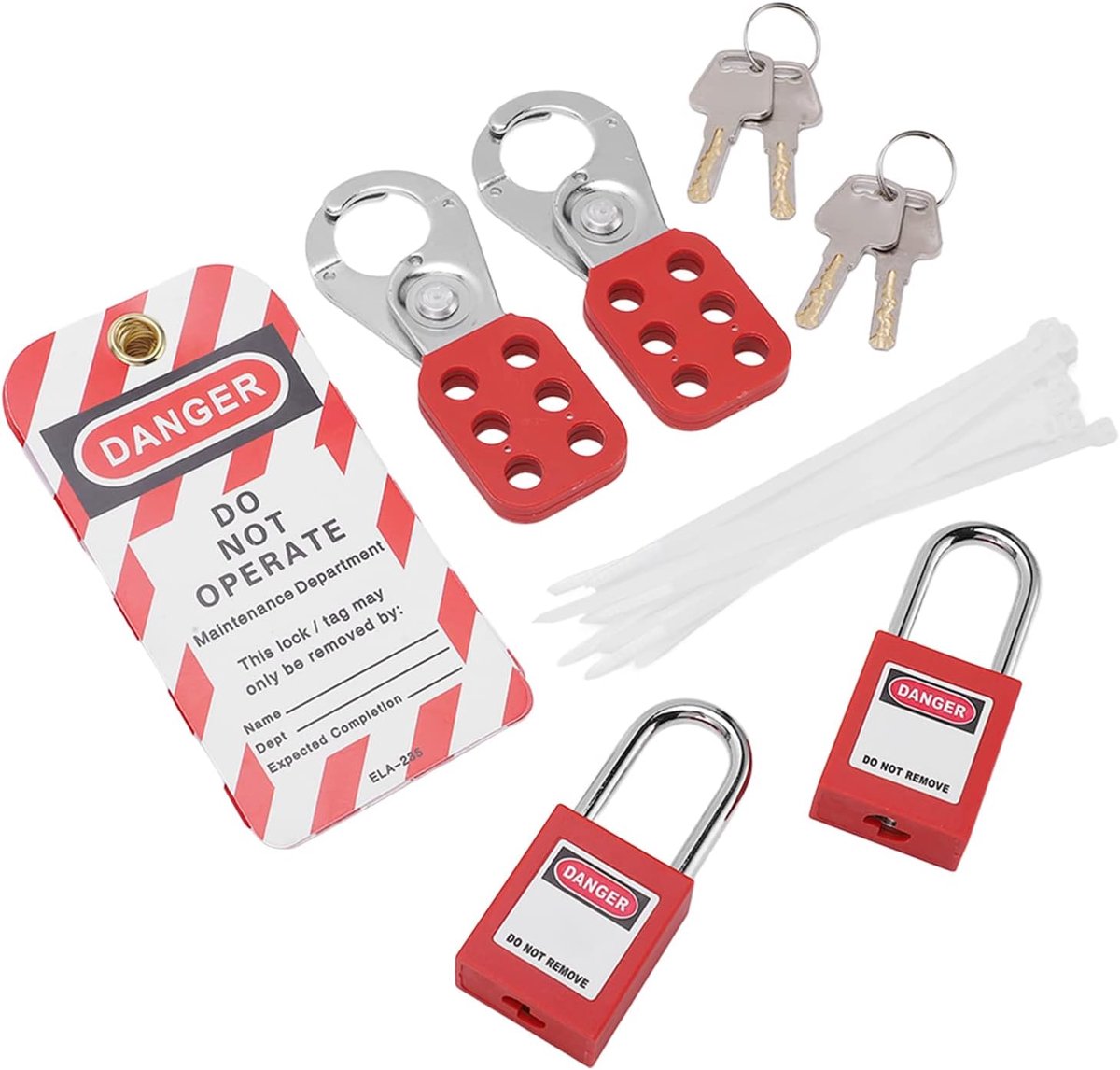 SnelShoppen - Elektrische Lockout Tagout Kit met Veiligheidssloten, Reels, LOTO - Lock Markering Producten, Veiligheidsmateriaal, Hangslot