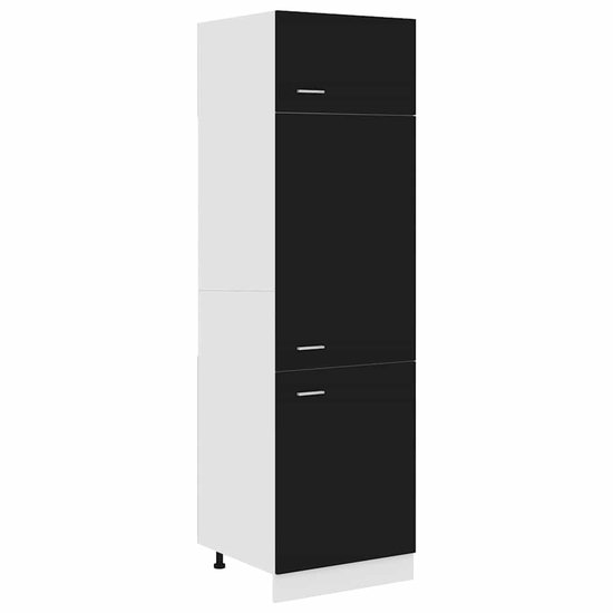 Koelkastkast 60x57x207 cm (zwart)