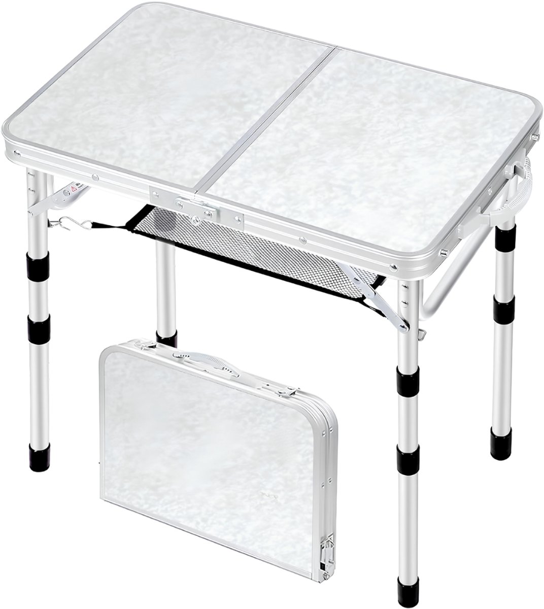 Lìon® Campingtafel - Kaptafel - Campingtafel Inklapbaar - Wit - 25cm x 40cm x 60cm