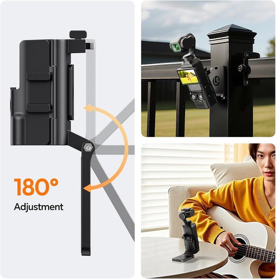 Magnetische Bevestiging voor DJI Osmo Pocket 3 - Onmisbare Accessoires, Handgreep en Desktop Stand voor Vloggen, Geschikt voor Auto, Koelkast en Metalen Oppervlakken — afbeelding 4
