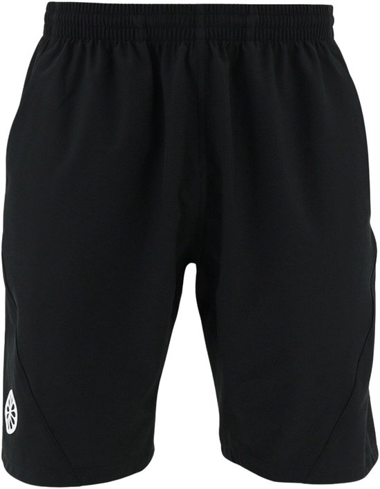 Zwarte junior sportshort van The Indian Maharadja, voorkant met logo.
