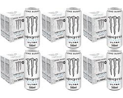 Monster Ultra White Energy Drink – 24 Blikken à 500 ml – Suikervrij – 6x 4-Pack – 12 Liter