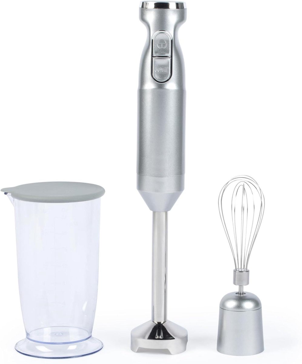Keukenmixer Blender - 2-in-1 Keukenapparaat - Eten Bereiden - Variabele Snelheid - 700 ml - Zilver