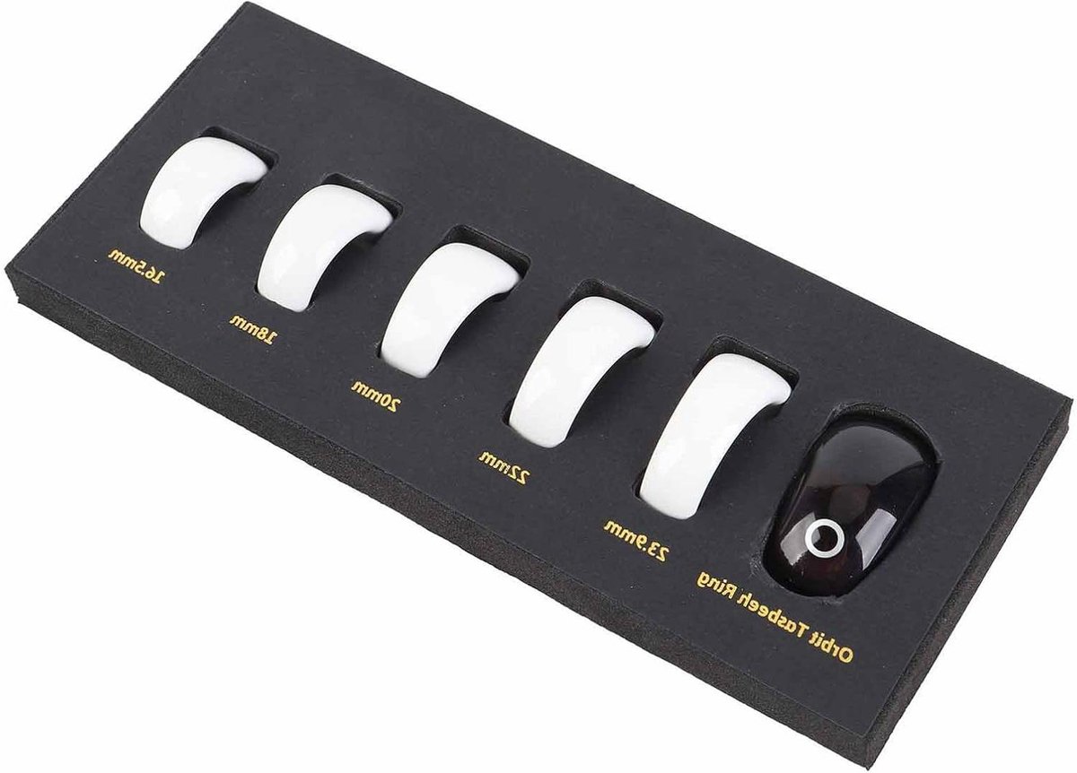 Elektronische Vingerteller - Digitale Teller Ring - Tellen en Mediteren - Waterdicht IP67 - 5 Ringen - Wit