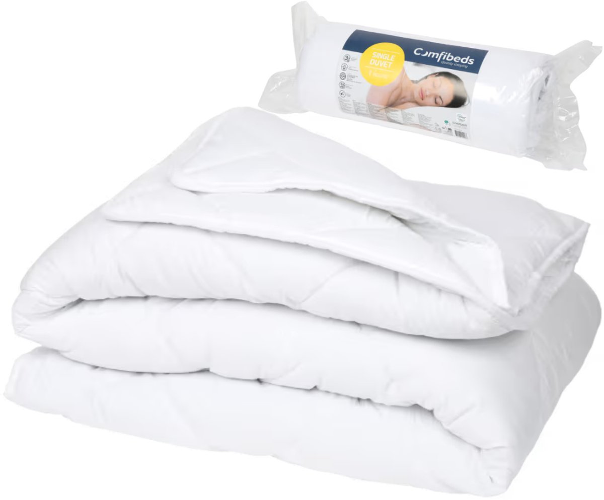 Comfibeds dekbed 140 x 200 cm - Anti-transpiratie en anti-allergie - Vulling van 100% gerecycled polyester