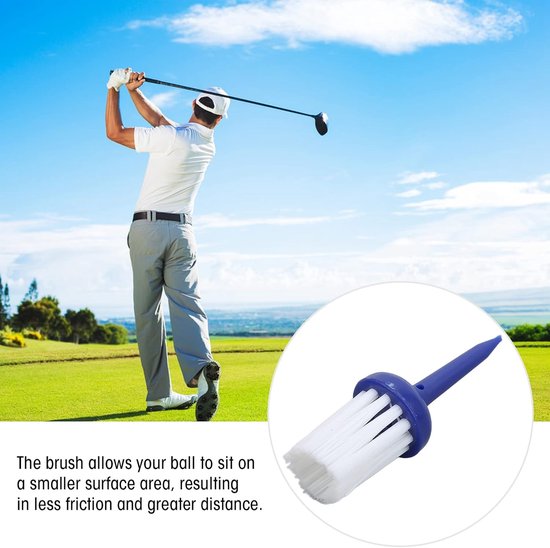 Golf Tees - Golfballhouders - Meer Afstand - Lage Wrijving - 10 stuks - Blauw en wit van GOLF — afbeelding 3