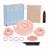 INTER-ESQUE Heatless Curls Set – Haarroller – Haarkruller Zonder Hitte – 11-delig – Roze