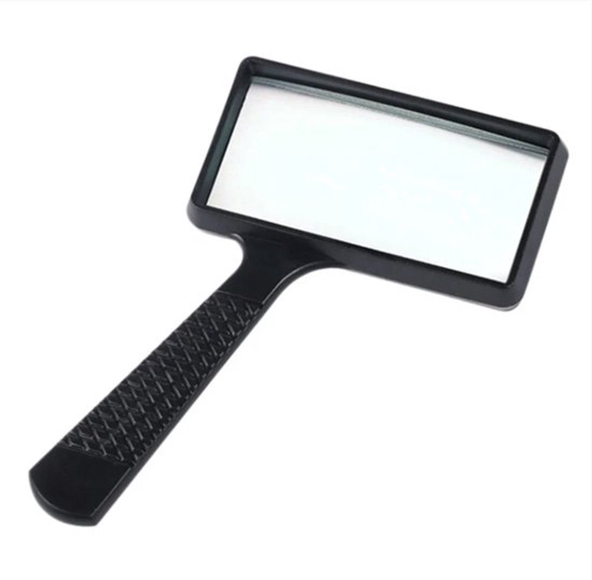 Vergrootglas Handheld - Leesloep Vierkant - Gedetailleerd Lezen - 10x Vergroting - 100x50mm - Zwart
