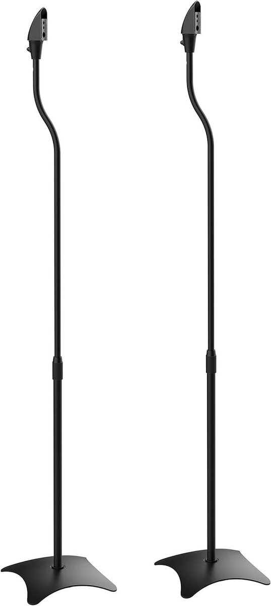 Luidsprekerstandaard - Box standaard - Muziek luisteren - Traploos verstelbaar - Max 110 cm - Zwart