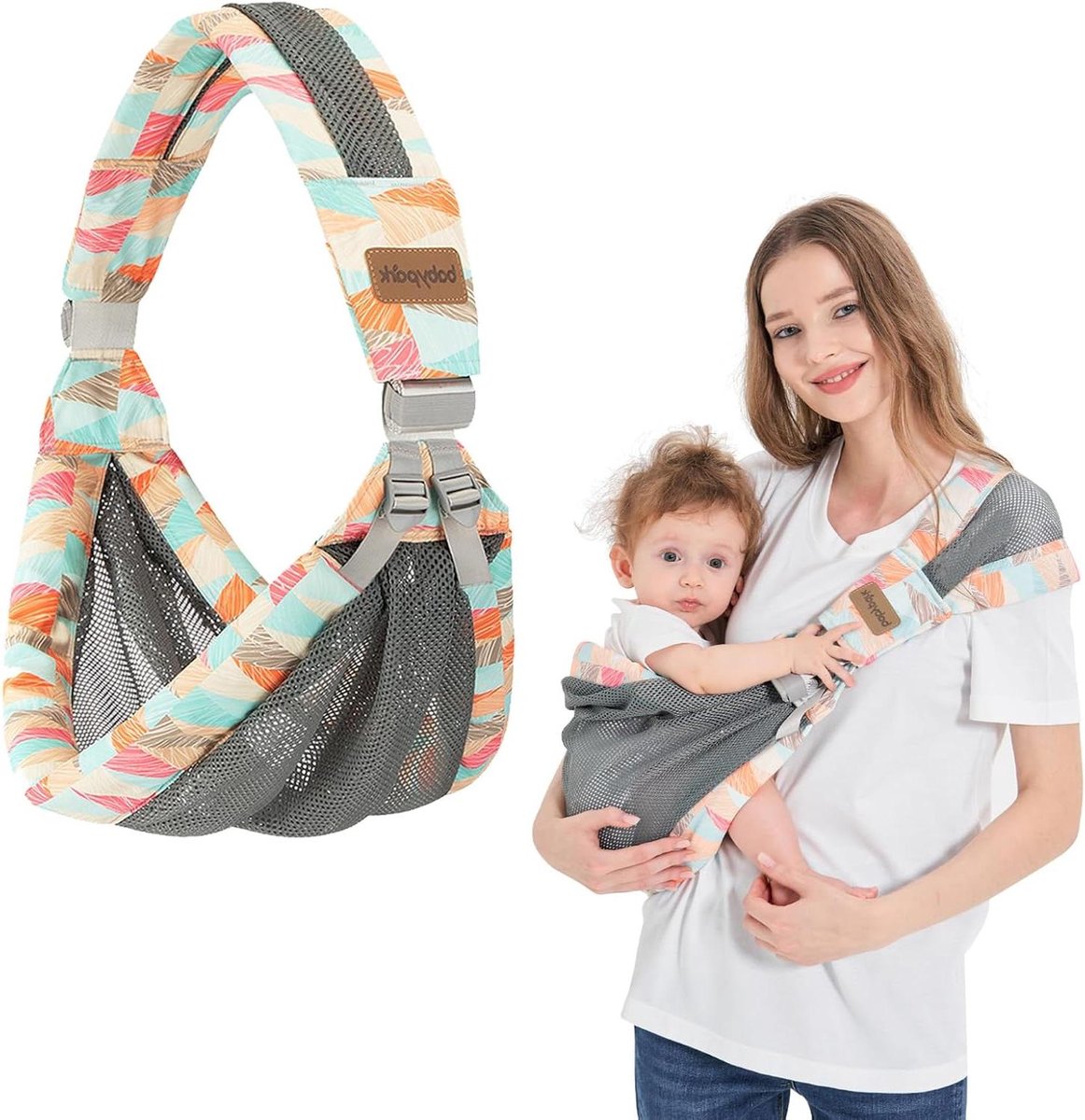 Verstelbare Draagzak - Baby Koala - Baby Dragen - Ergonomisch Ontwerp - Tot 20kg - Kleurrijk