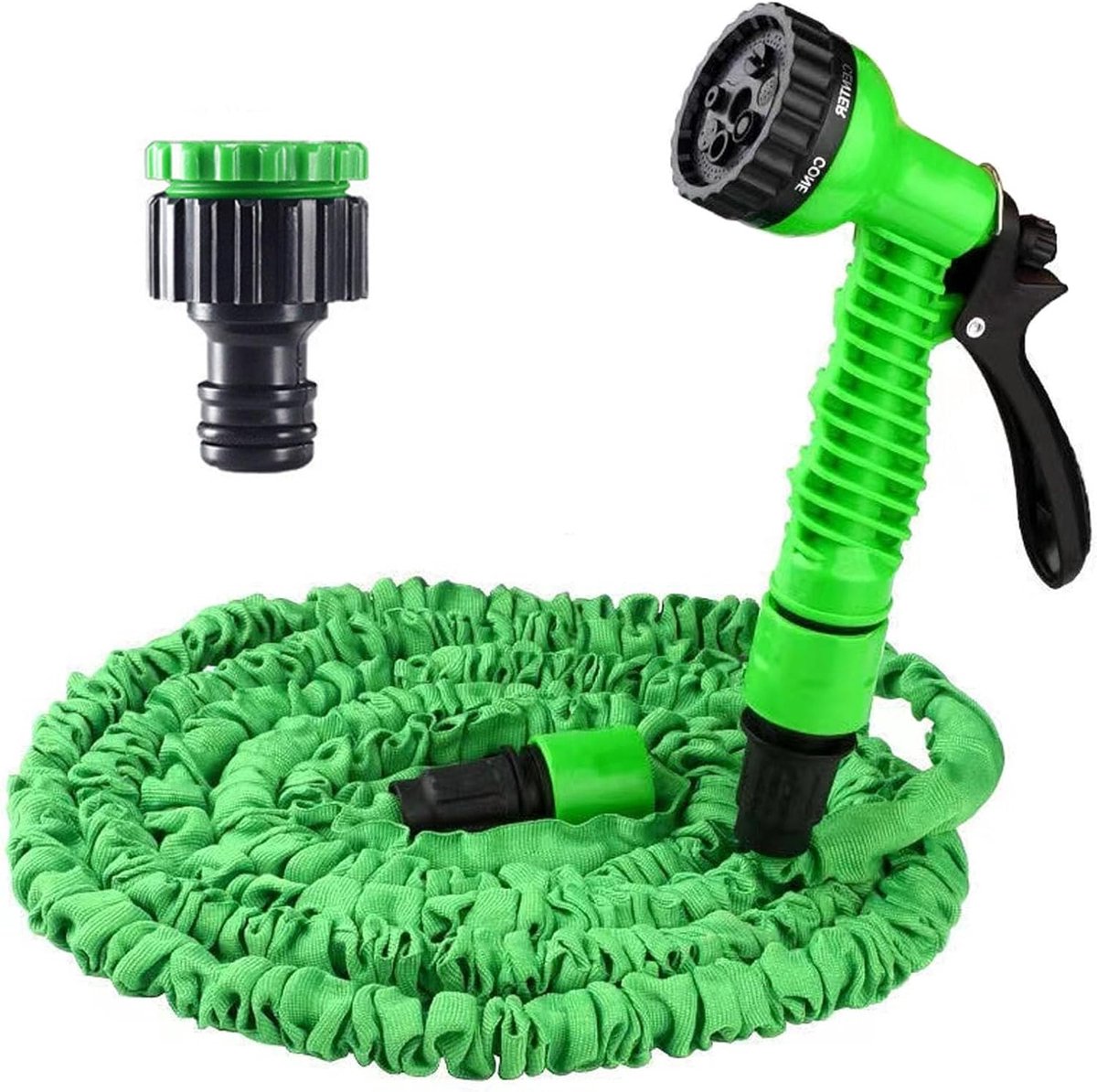 Tuinslang - Flexibele Tuinslang - 22,5 Meter - 7 Sproei Functies - Flexibele Waterslang - Inclusief sproeikop - Tuinslag - Flexibel dus geen Knopen - Lichtgewicht - Tuin Bewatering - Groen