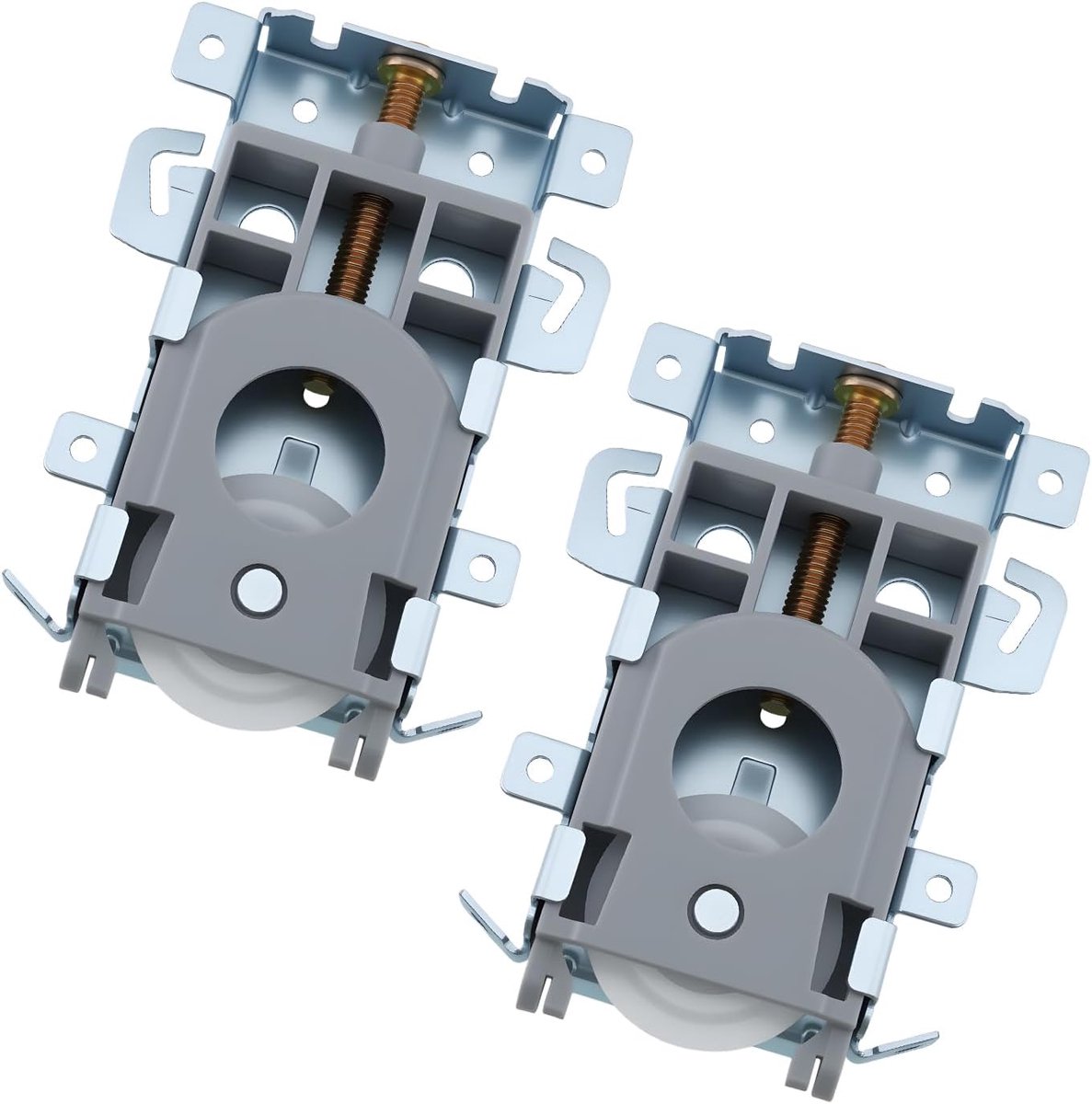 SnelShoppen - 2 Stuks Sliding Deur Pulley 92x67.5mm Voor Zware Toepassingen Met Instelbare Pass Tot Maximaal 60kg