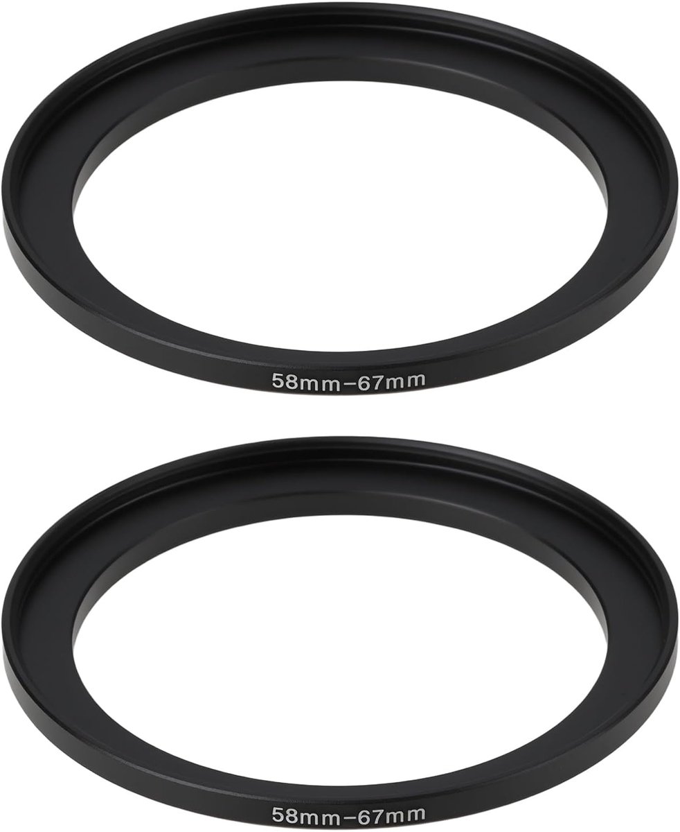 SnelShoppen - 2Stuks Camera Lens Draad Conversie Adapter 58mm Mannetje naar 67mm Vrouwtje Geschikt voor DSLR Camera's van Aluminium Legering