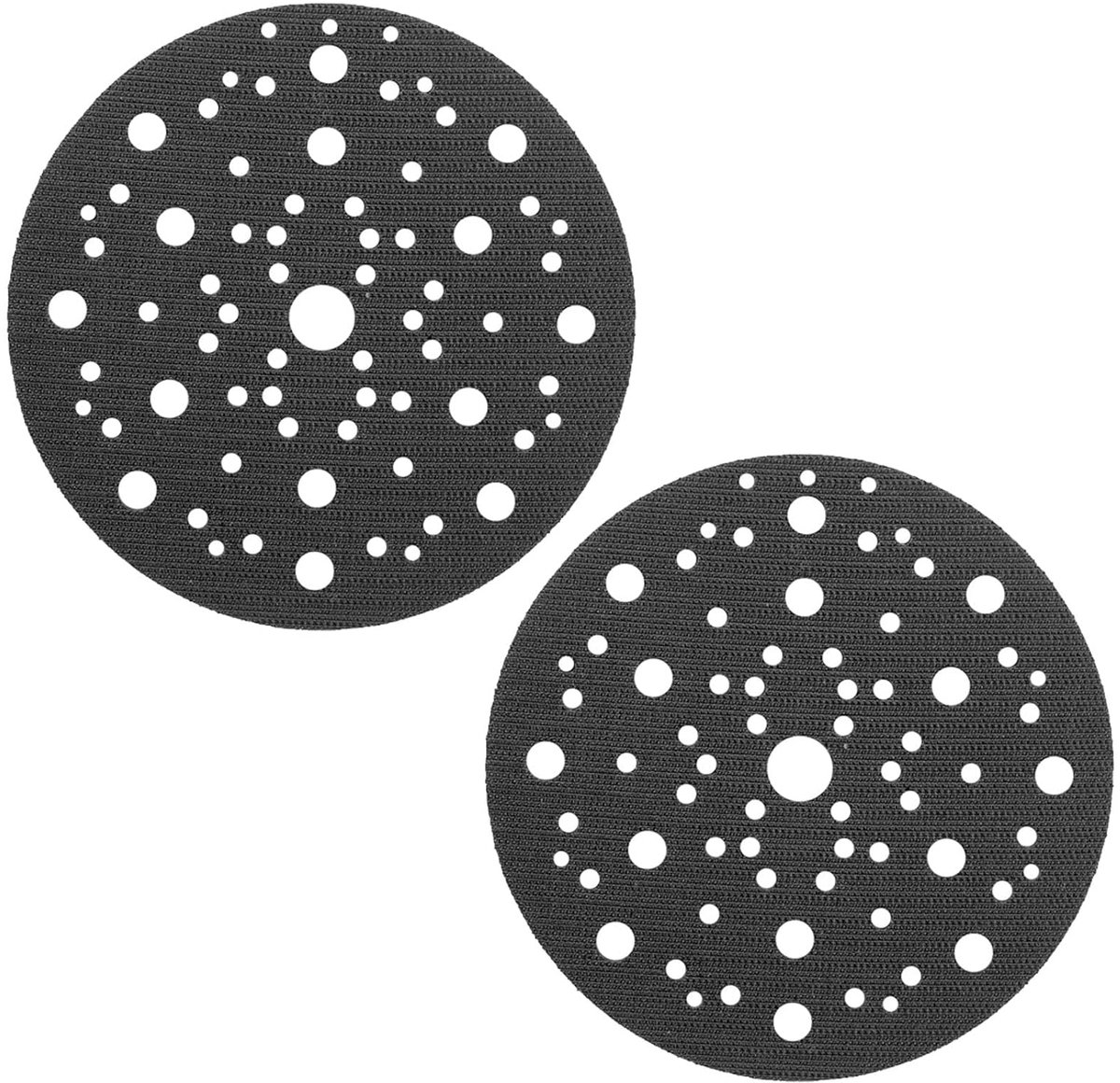 2 x grinding disc protectors with soft padding, Pad Saver 150 mm, 70 hole protective padding and fastener, compatible - ShopVlot