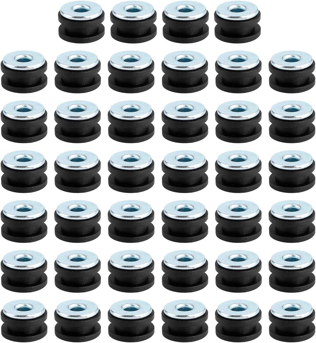 SnelShoppen - Motorkuipogen Rubber Ogen M6 voor Motorfiets - 40 Stuks - Duurzaam Rubber en Staal - Perfecte Vervangingsset voor Kuipkap