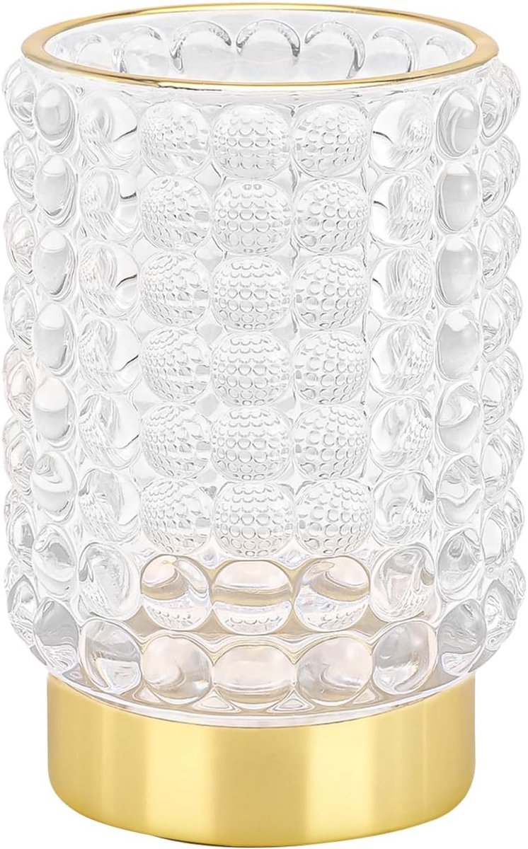 SnelShoppen - DASITON Makeup Borstelhouder Organizer - Glazen Cosmetica Makeup Borstelhouder - Vintage Makeup Borstels Opslag Organizer voor Vanity -