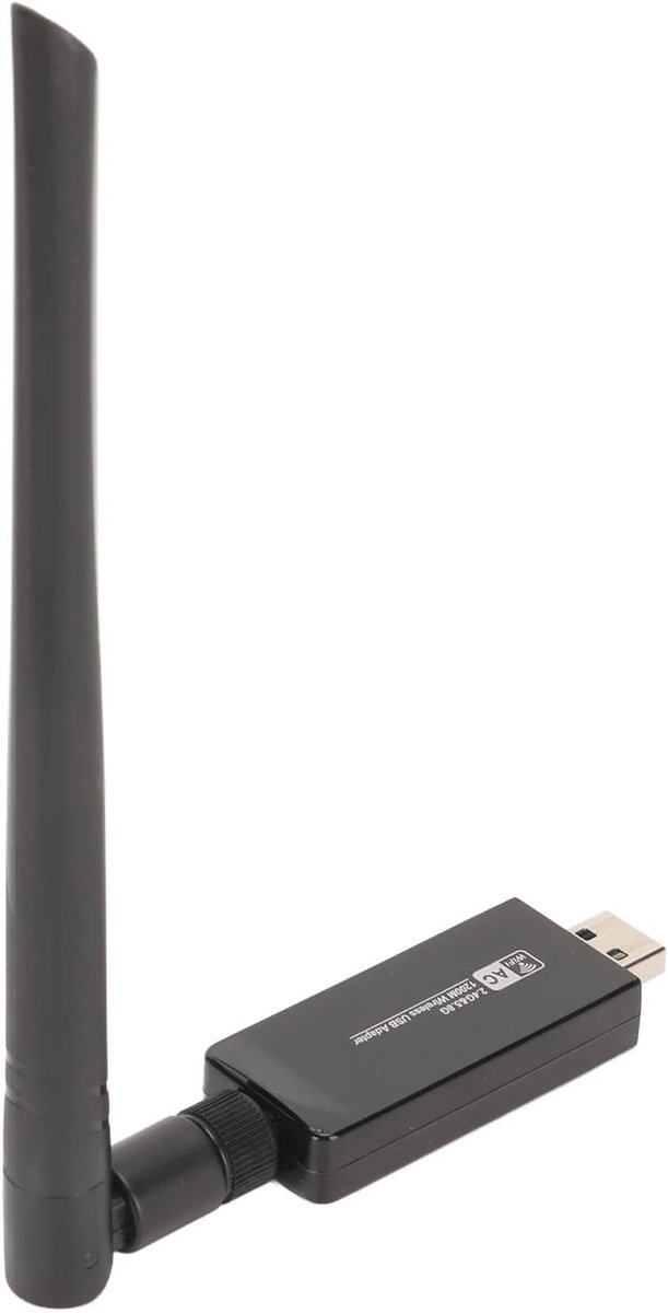 SnelShoppen - TOPINCN RTL8812AU Dual Band WiFi Adapter USB 3.0 1200M Draadloze Netwerkkaart voor Desktop Computer met ABS Materiaal, Plug and Play, Be