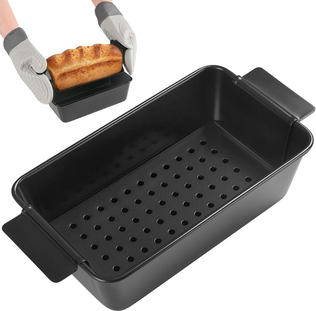 SnelShoppen - Carbon Stalen Brood Bakvorm met Antiaanbak Coating, Universele Cake en Hartige Bakvorm, Professionele Brood Bakvormen voor Oven, Ideaal
