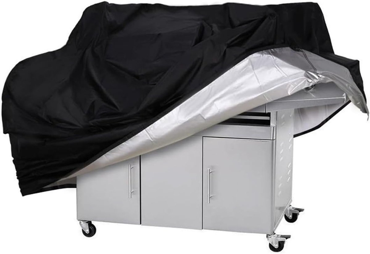 SnelShoppen - Grillhoes 57 Inch Waterdicht BBQ Hoes Roestvrij Gasgrill Bescherming voor Buiten 145 x 61 x 117 cm
