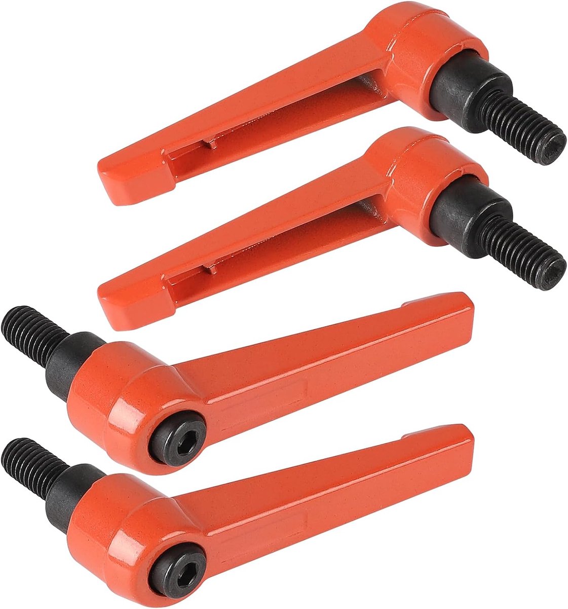 Klemhendel M8 x 16mm - Verstelbaar met metalen constructie - Oranje - Ideaal voor machinebeveiliging - SnelShoppen