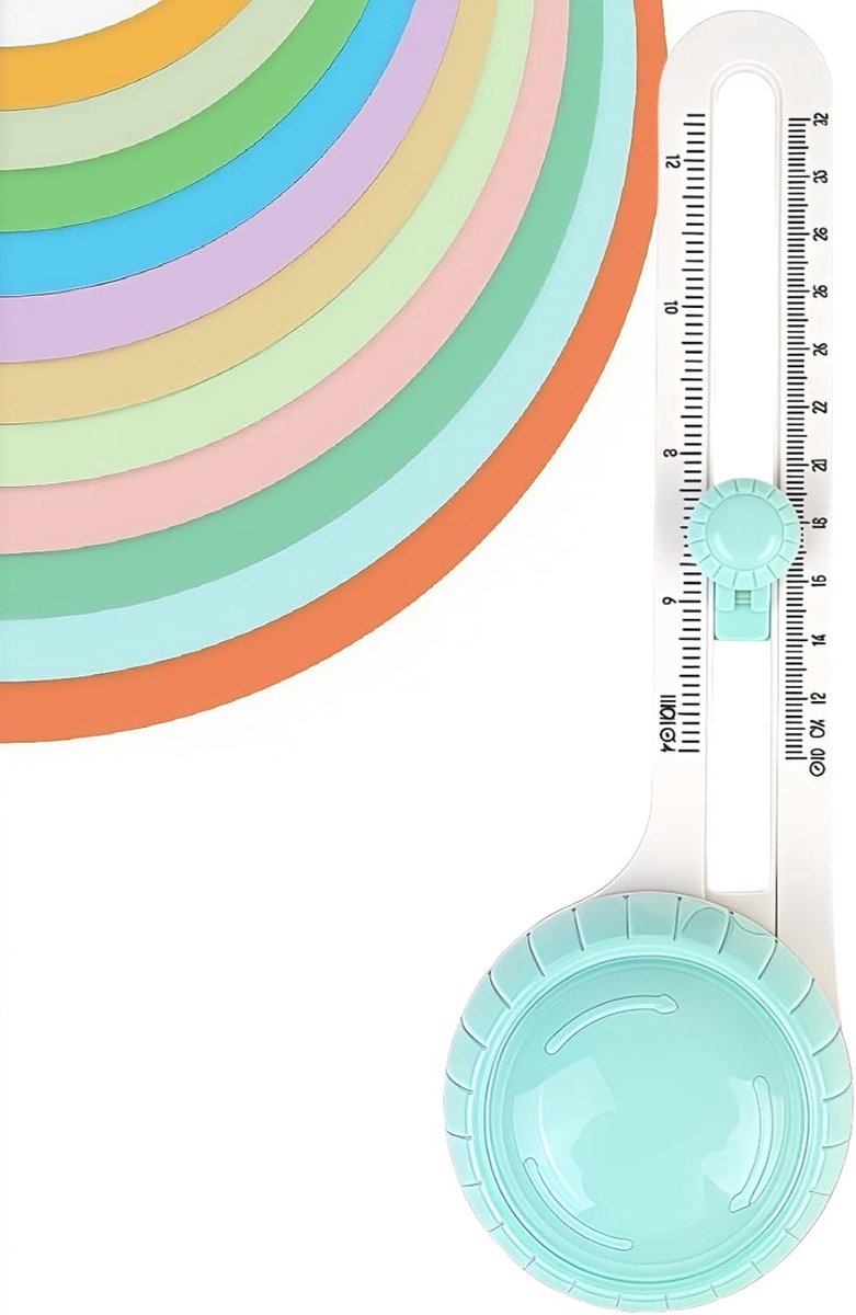 SnelShoppen - Draagbare Rotonde Cirkel Cutter, Plastic Papier Cutter, Cirkel Snijder, Verstelbare Cirkel Cutter voor Het Snijden van Cirkels 10-32cm D
