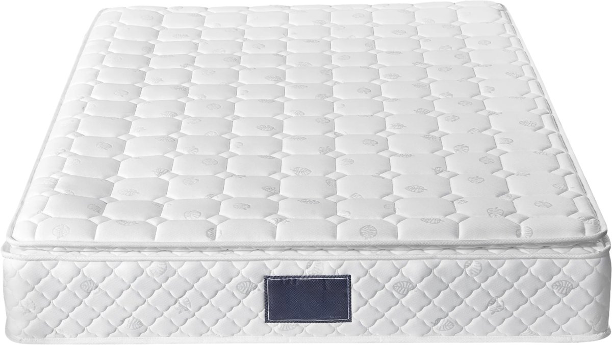 Pocketveer Matras 90x200 cm Wit – 25 cm Dik, Medium Stevig met Orthopedische Ondersteuning