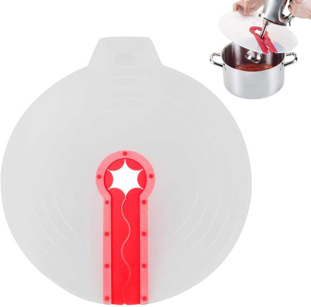 SnelShoppen - Tissting Sprankelende Splash Guard voor Mixer - Siliconen Spatdeksel voor Mengkom - Splash Proof Keukenaccessoire - 340mm/310mm - Veilig
