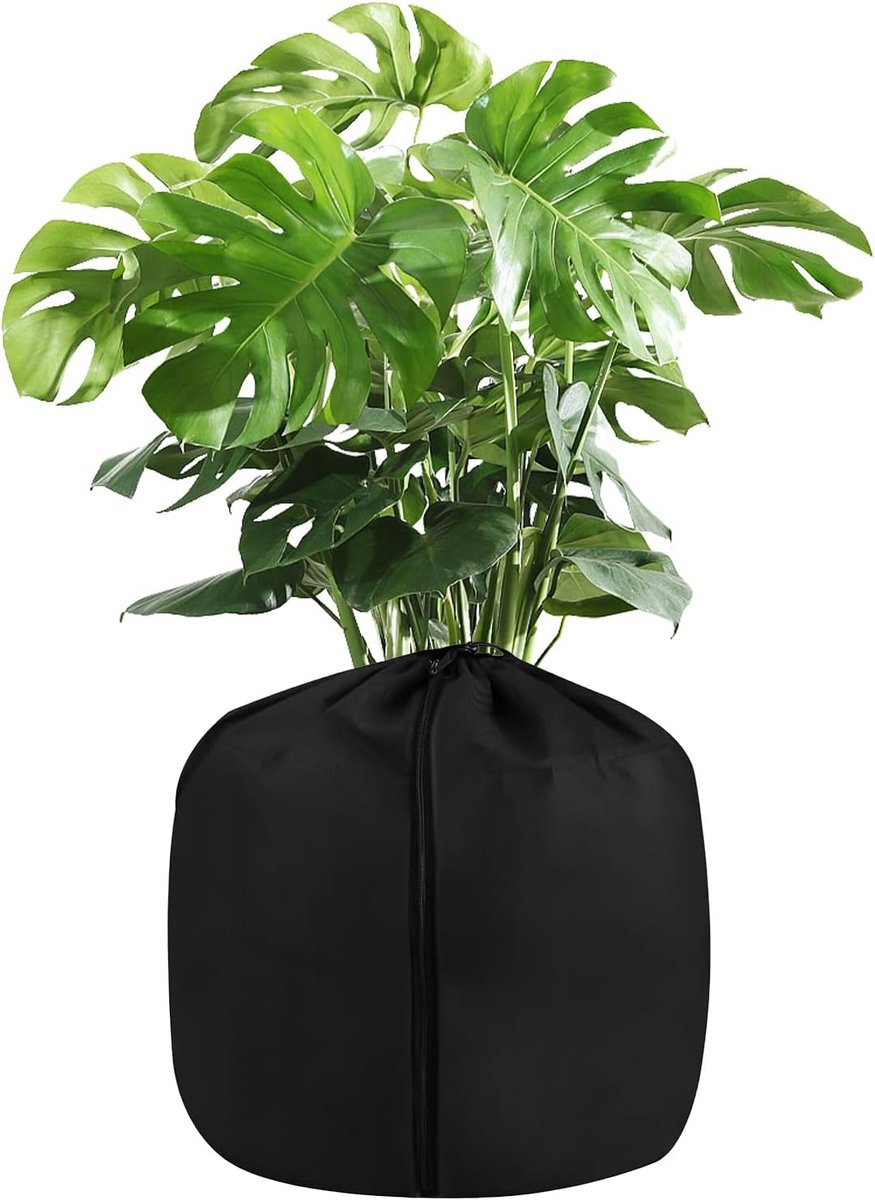 Thermische potbescherming 45 x 50 cm - Oxford stof - met trekkoord en rits - bescherming tegen kou voor planten - SnelShoppen