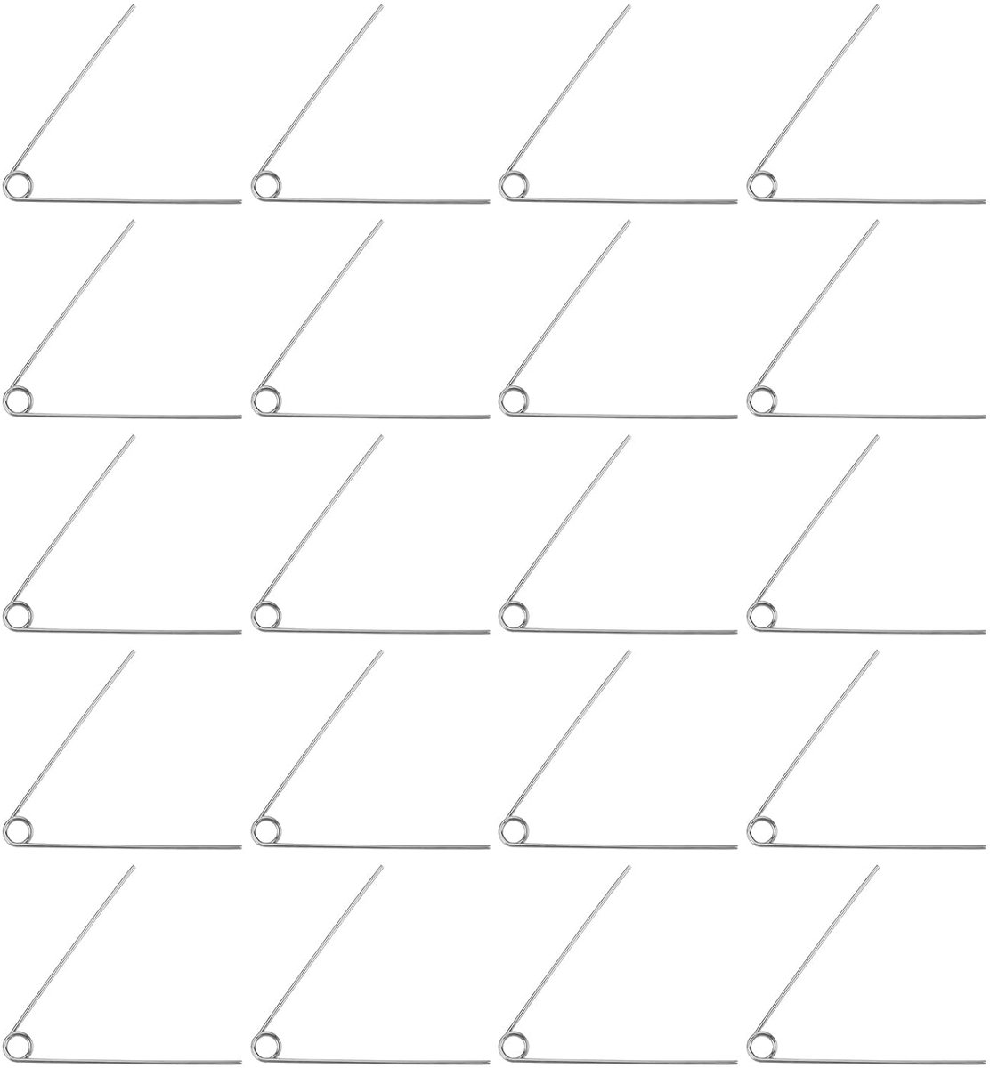 SnelShoppen - 20 Stuks RVS Torsiespringen 304 60° V-Spring 3 Ringen 0.7 x 4.5 x 35mm voor Auto- en Elektronica Reparatie