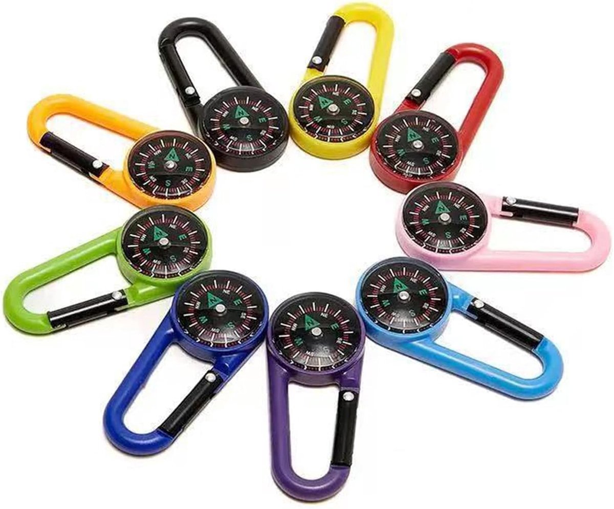 Set van 10 Mini Kompassen voor Kinderen, Ideaal voor Kamperen, Wandelen en Buitenactiviteiten, Compact en Kleurrijk