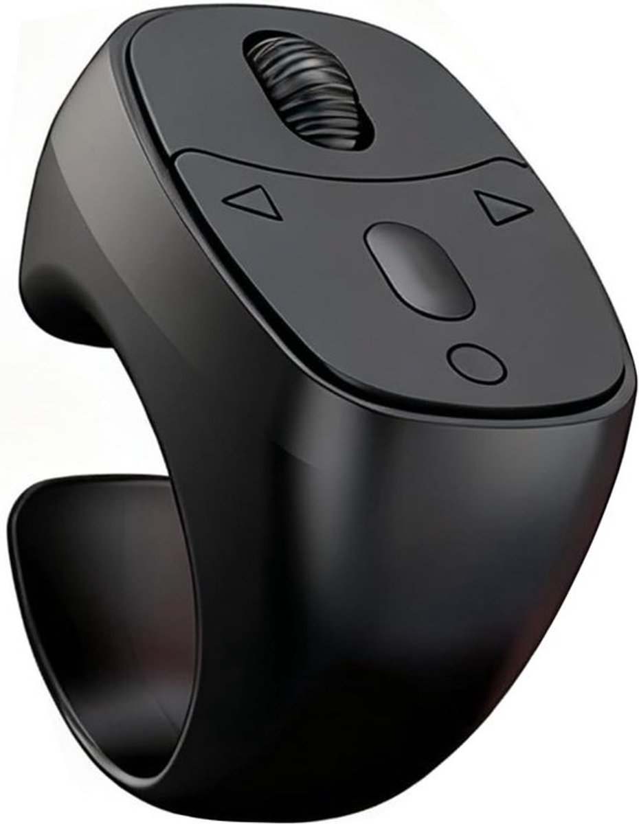 Draadloze Afstandsbediening met Scrollring, Vinger Ring Muis, Bluetooth 5.3 voor E-Readers, Camera en Videorecording, Universeel voor Telefoon en Tablet, Ideaal voor Thuisgebruik en Presentaties