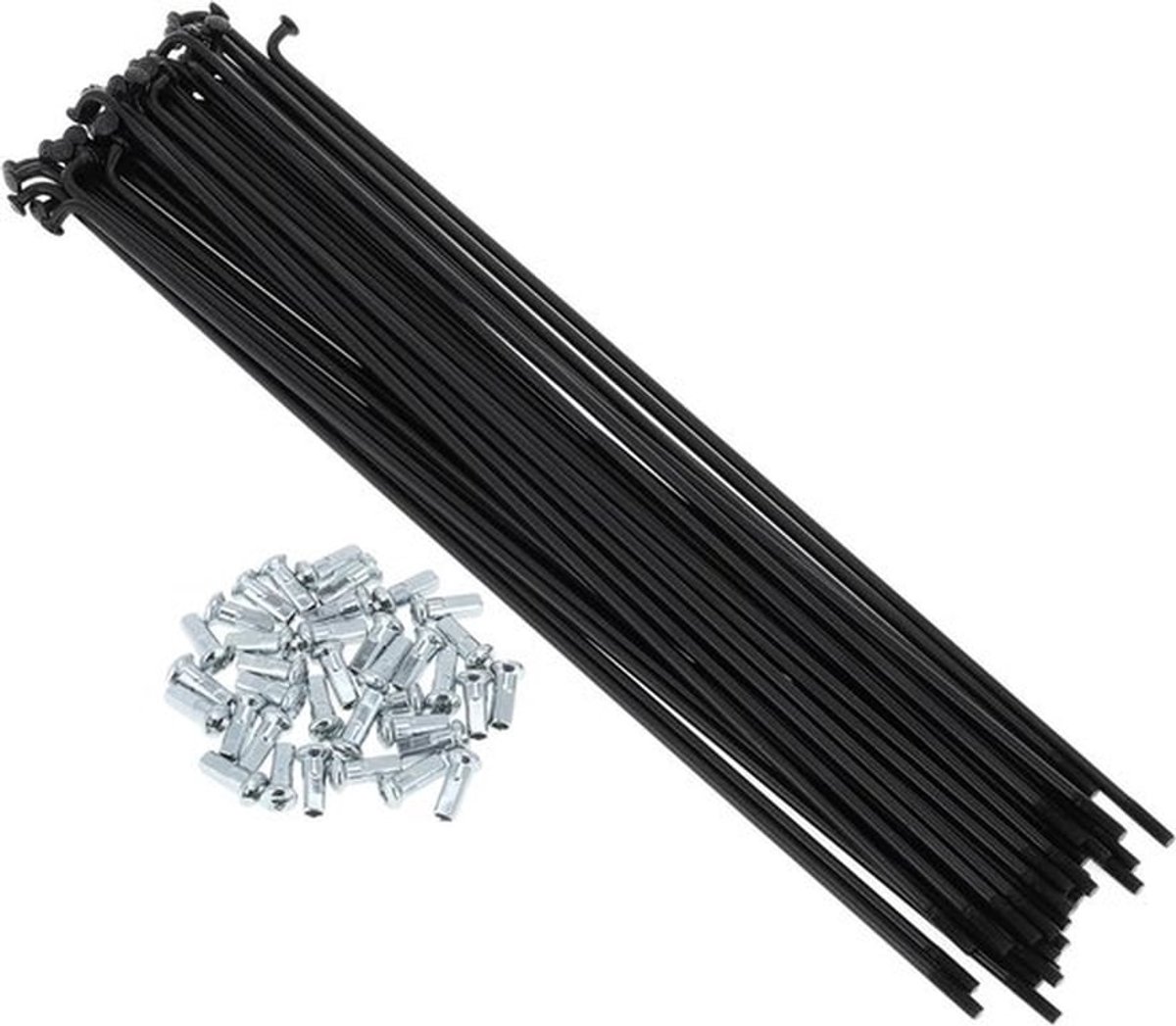 Fiets Spaken 12G 220 mm Lengte, Spaken van Koolstofstaal, Zwart - Set van 1 voor Fietsreparatie en Vervanging